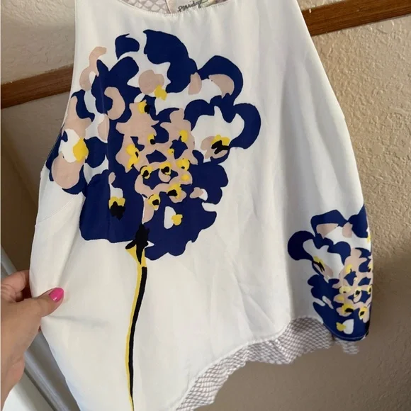 Anthropologie Porridge Womens Size Medium Floral Tank Top Tunic Shirt Layered - Picture 3 of 5